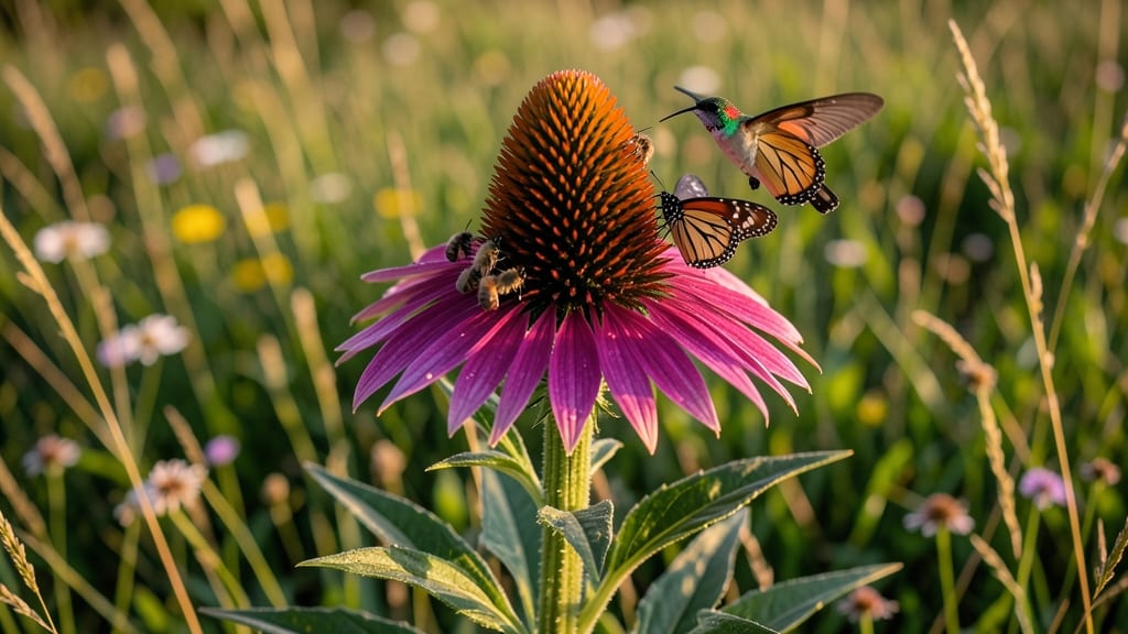 Purple Coneflower Echinacea: Pollinator Magnet with Medicinal Benefits