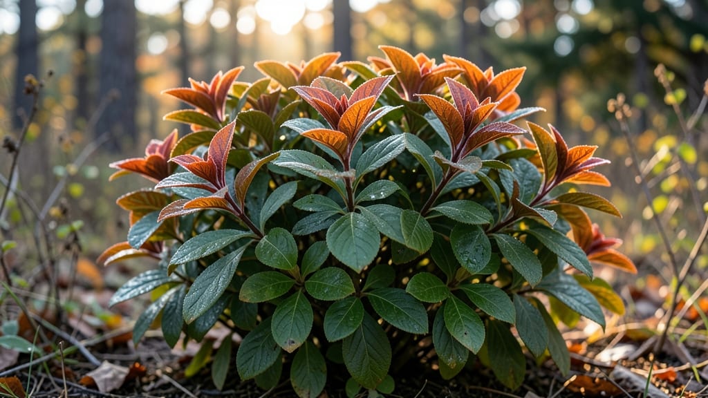 Dwarf Fothergilla with Autumn Foliage
