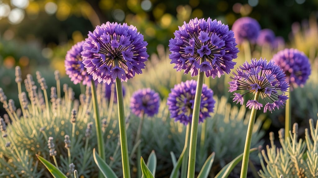 Allium Bulbs for Dramatic Purple Spikes