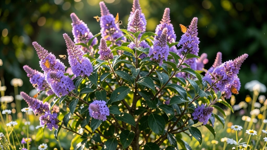 Butterfly Bush with Fragrant Purple Blooms