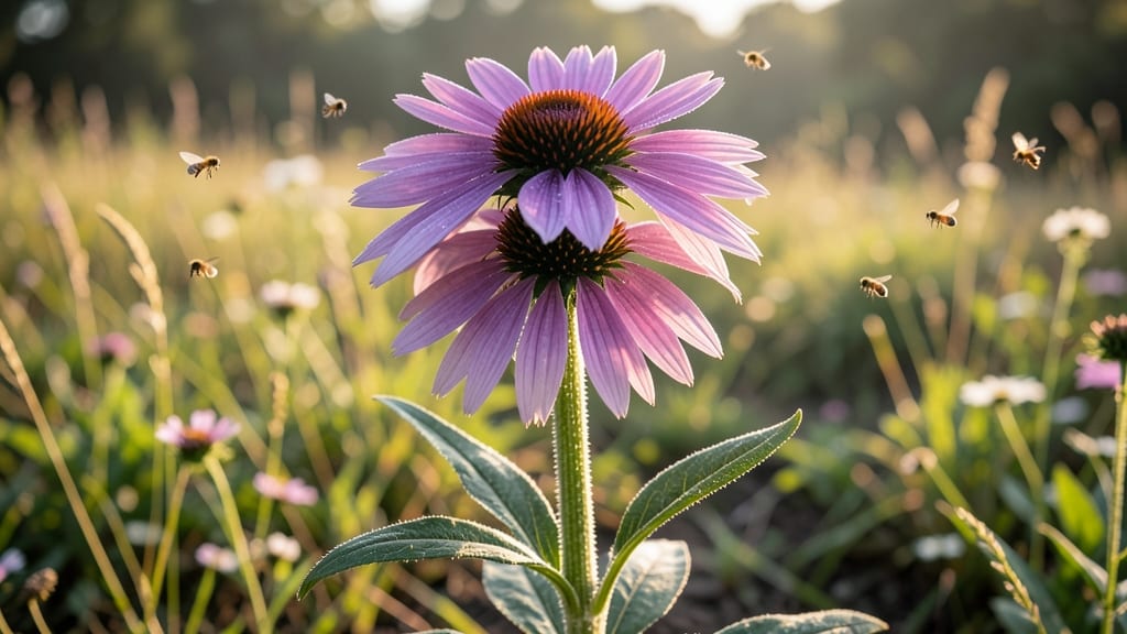 Coneflower: Pollinator Magnet with Long Blooms