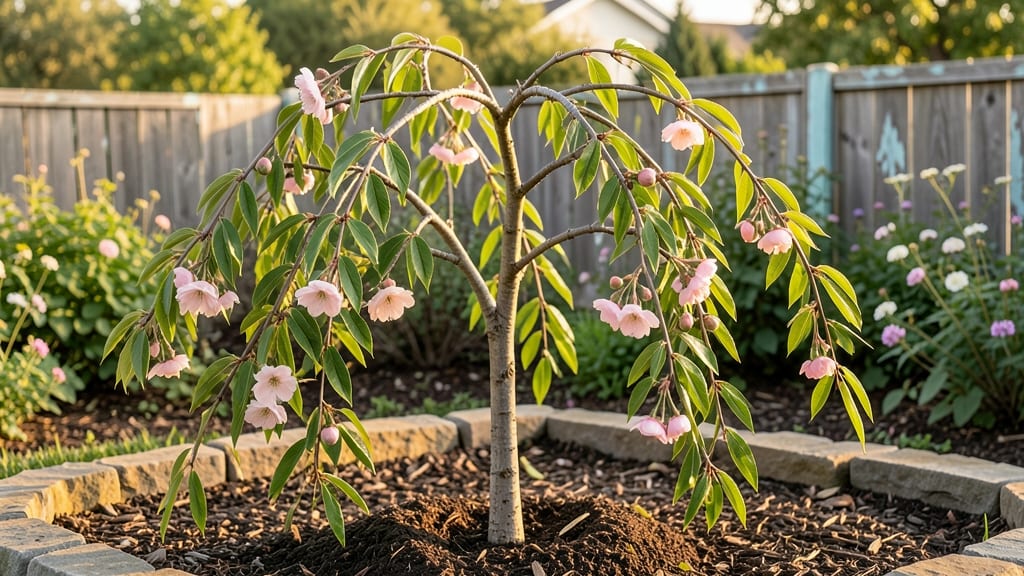 Weeping Peach Tree Zone: Pole-Trained Growth in Cold-Climate Gardens