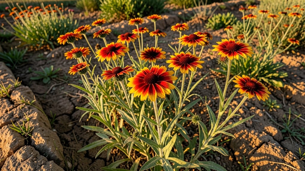 Blanket Flower Gaillardia Pulchella: Fireworks of Red and Yellow