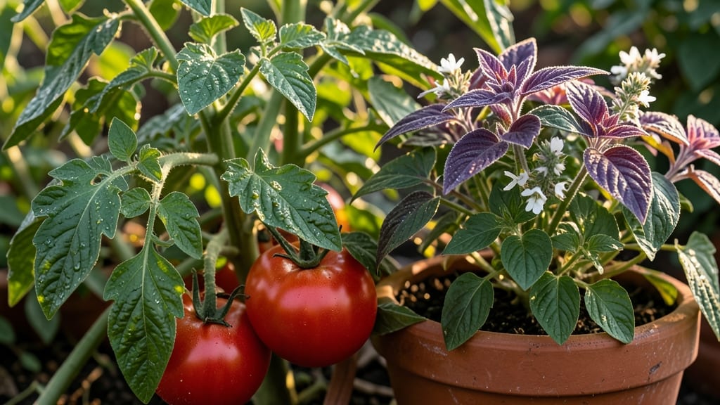 Basil Plants for Tomato Growth