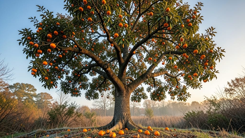 Cold-Tolerant Persimmon Diospyros Virginiana